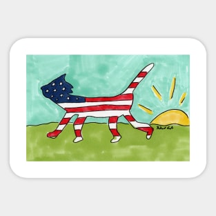 American Kitty Sticker